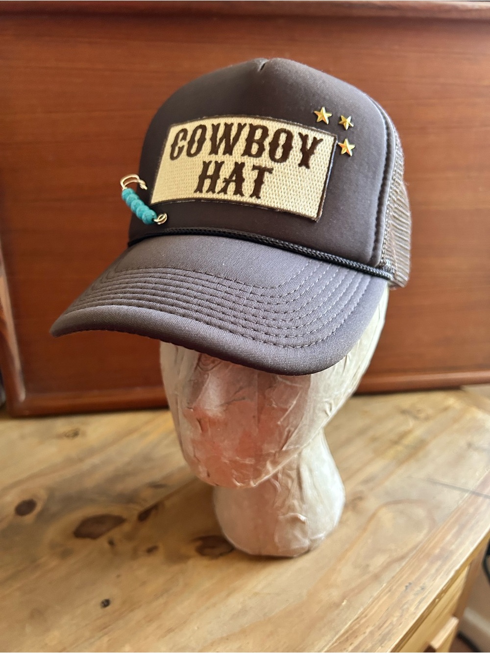 Vintage Cowboy Hat Patch Trucker Cap